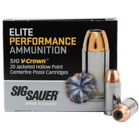 Sig Sauer .380ACP 90 Grain V-Crown Jacketed Hollow Point 20 Round Box