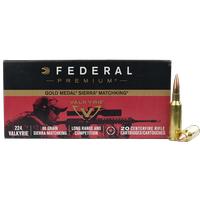 Federal .224 Valkyrie Gold Medal 90 Grain Sierra Matchking 20 Rounds