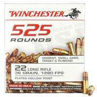 Winchester 22lr 36 Grain Hollow Point 525 Rounds