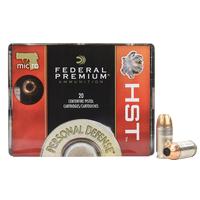 Federal Personal Defense 380 ACP 99 Grain HST JHP 20 Round Box