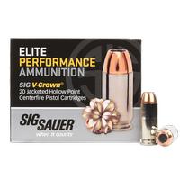 Sig Sauer 10MM 180 Grain V-Crown Jacketed Hollow Point 20 Round Box