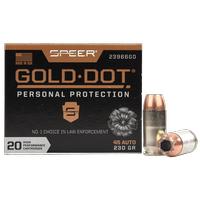 Speer Gold Dot .45 ACP 230 Grain Hollow Point, 20 Rounds