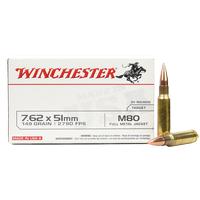 Winchester WM80 7.62x51MM 149 Grain FMJ, 20 Rounds
