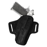 Tagua Leather-Open Top Belt Holster - Black