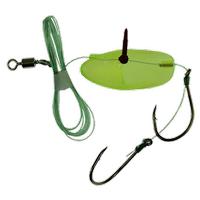 Krippled USA Anchovy Barbed Tandem, Chartreuse