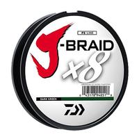 Daiwa J-Braid X8 Braided Line Dark Green, 330 Yards