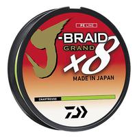 Daiwa J-Braid X8 Grand Braided Line Chartreuse, 150 Yards