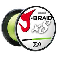 Daiwa J-Braid X8 Braided Line, Chartreuse 3000 Yards