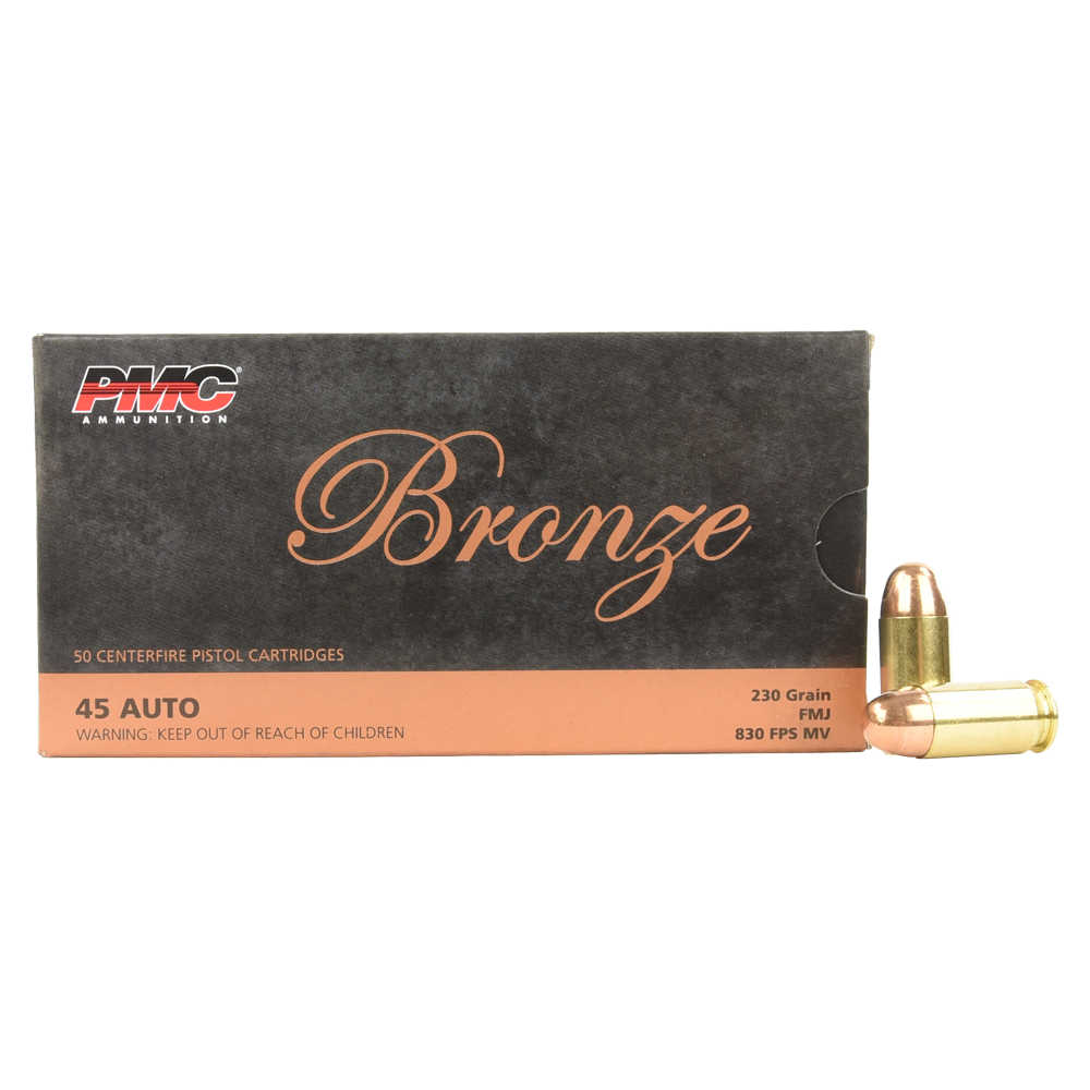 PMC Bronze 45 ACP 230 Grain FMJ 50 Rounds