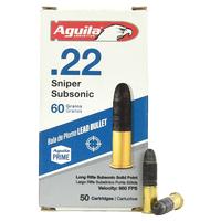 Aguila .22LR Sniper Subsonic 60 Grain, 50 Rounds