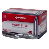 Crosman Powerlet CO2 Cartridges, 40 Pack