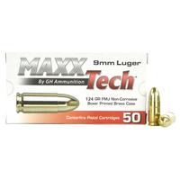 Maxxtech 9mm 124 Grain FMJ 50 Rounds