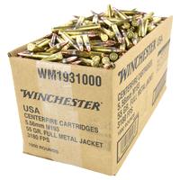 Winchester M193 5.56MM 55 Grain FMJ, 1000 Rounds