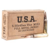 Winchester Service Grade USA M193 5.56mm 55 Grain FMJ, 20 Rounds