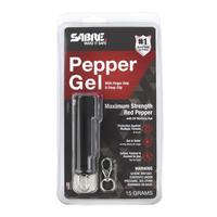 Sabre Defence Pepper Gel Flip Top with Finger Grooves Black