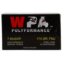 Wolf Polyformance 7.62x54R 174 Grain Full Metal Jacket 20 Round Box
