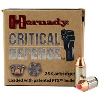 Hornady Critical Defense .380ACP 90 Grain FTX 25 Round Box