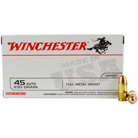 Winchester White Box .45acp 230 Grain Full Metal Jacket 50 Round Box